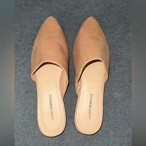 Leather Lucky Brand mule flats